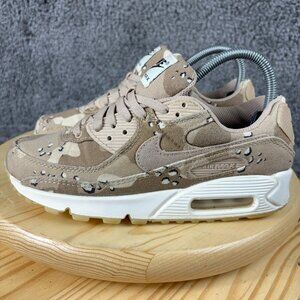 Nike Air Max 90 Running Shoe Womens Sz 7 Desert Camo Low Top Sneakers DX2313-200